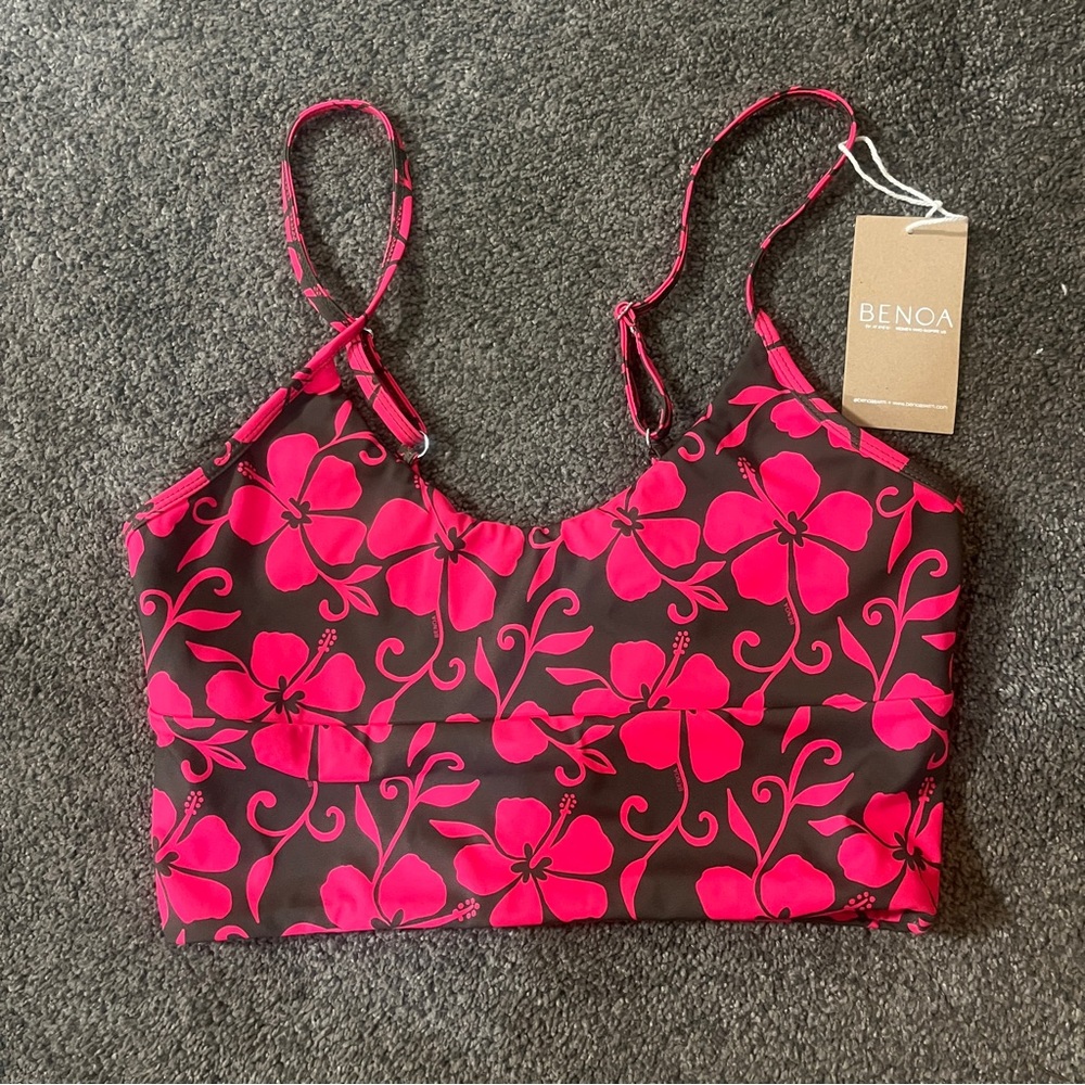 Benoa Swim Pink and Brown Pupukea Active Tank